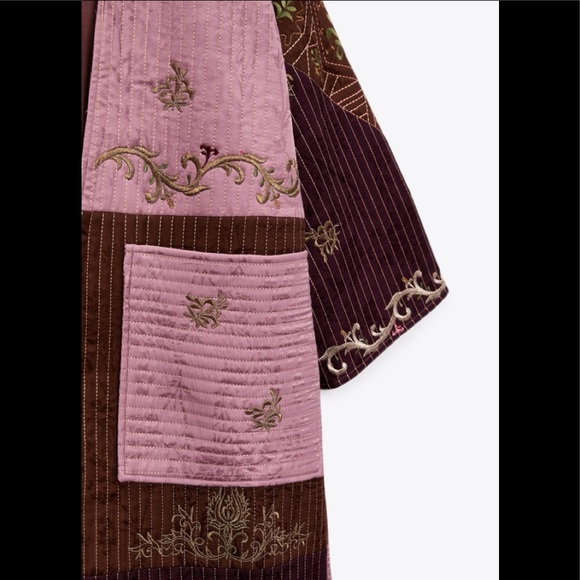 💥 4/25 HOST PICK 🥳🎉 NEW Zara Embroidered Patchwork Kimono - Picture 8 of 9